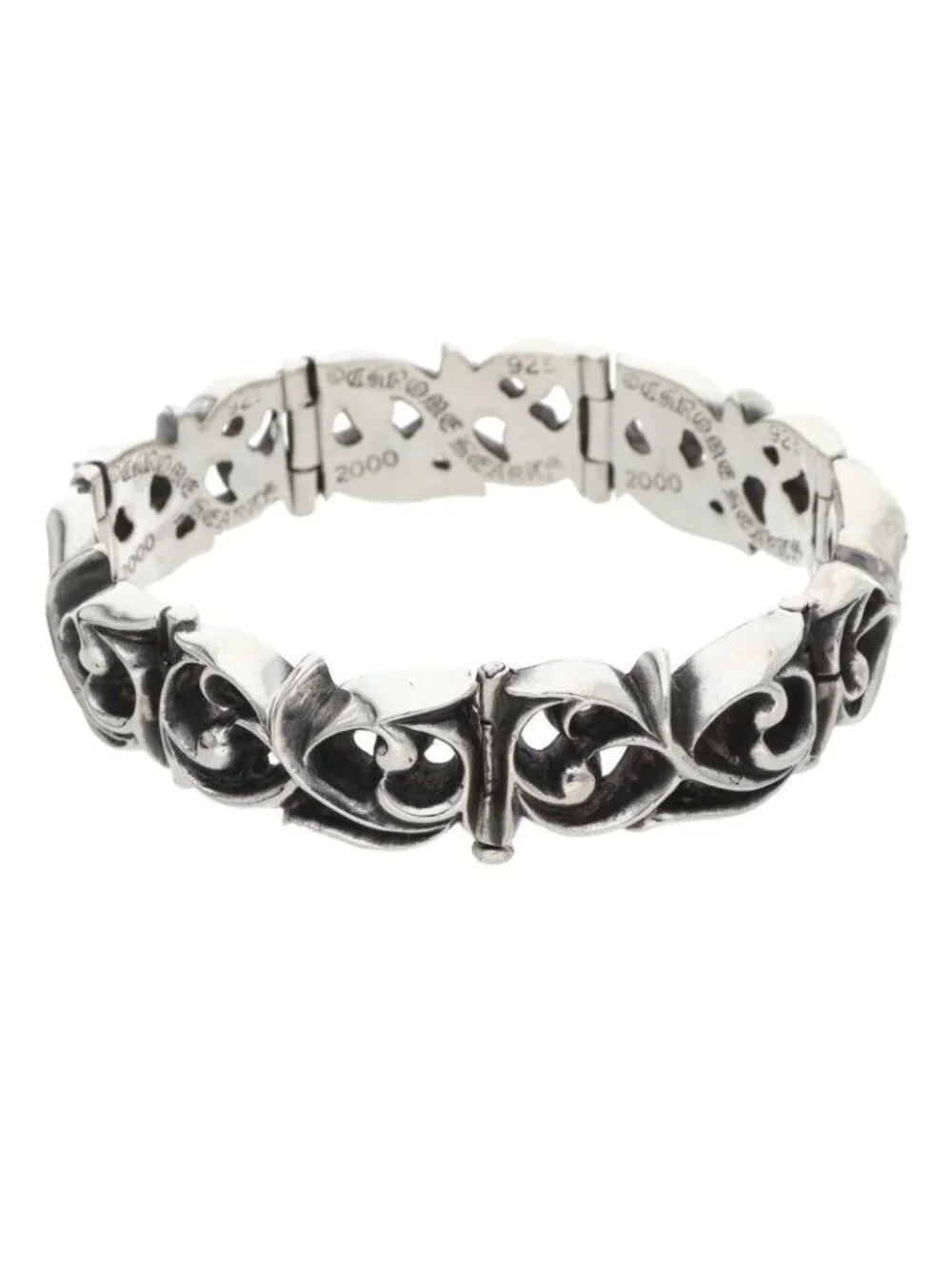Chrome Hearts Etrnity Vine Band Link Eternity Silver Bracelet